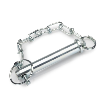 Broche avec chaîne pour barre de poussée, zinguée 