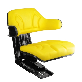 Siège de tracteur jaune pour John Deere avec console inclinée à 16° Siège de tracteur jaune pour John Deere avec console inclinée à 16°