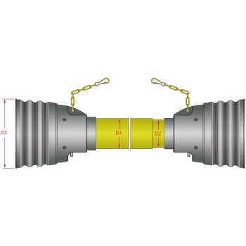 Protection de cardan agricole complète FDS100 FKSDriveShaftFKSDriveShaft Protection de cardan agricole complète FDS100 FKSDriveShaftFKSDriveShaft