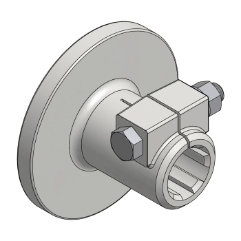 Douille cannelé avec boulon sécant et bride pour cardans agricoles 1 3/8 pouce 6 cannelures 48,5 / 120 x 80 mm FKSDriveShaft Douille cannelé avec boulon sécant et bride pour cardans agricoles 1 3/8 pouce 6 cannelures 48,5 / 120 x 80 mm FKSDriveShaft