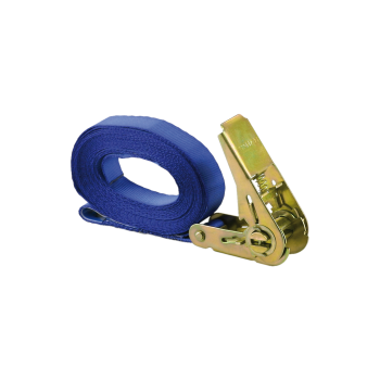 Sangle d'arrimage à cliquet 5 m 800 kg EN 12195-2, certifiée TÜV, GS Sangle d'arrimage à cliquet 5 m 800 kg EN 12195-2, certifiée TÜV, GS