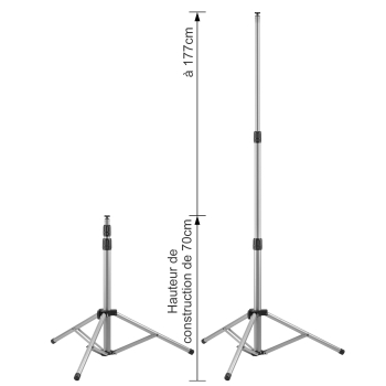 Projecteur LED trépied support simple AdLuminis Projecteur de chantier LED trépied support simple AdLuminis
