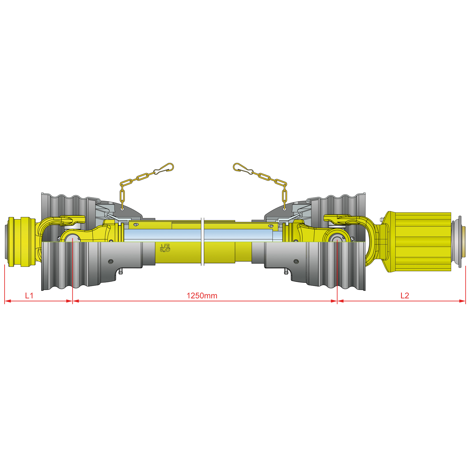 FK Söhnchen* | Transmission cardan agricole tube citron avec sécurité et  verrouillage rapide + limiteur à cames FDS100SR300 FKSDriveShaft Transmission  cardan agricole tube citron avec sécurité et verrouillage rapide + limiteur  à