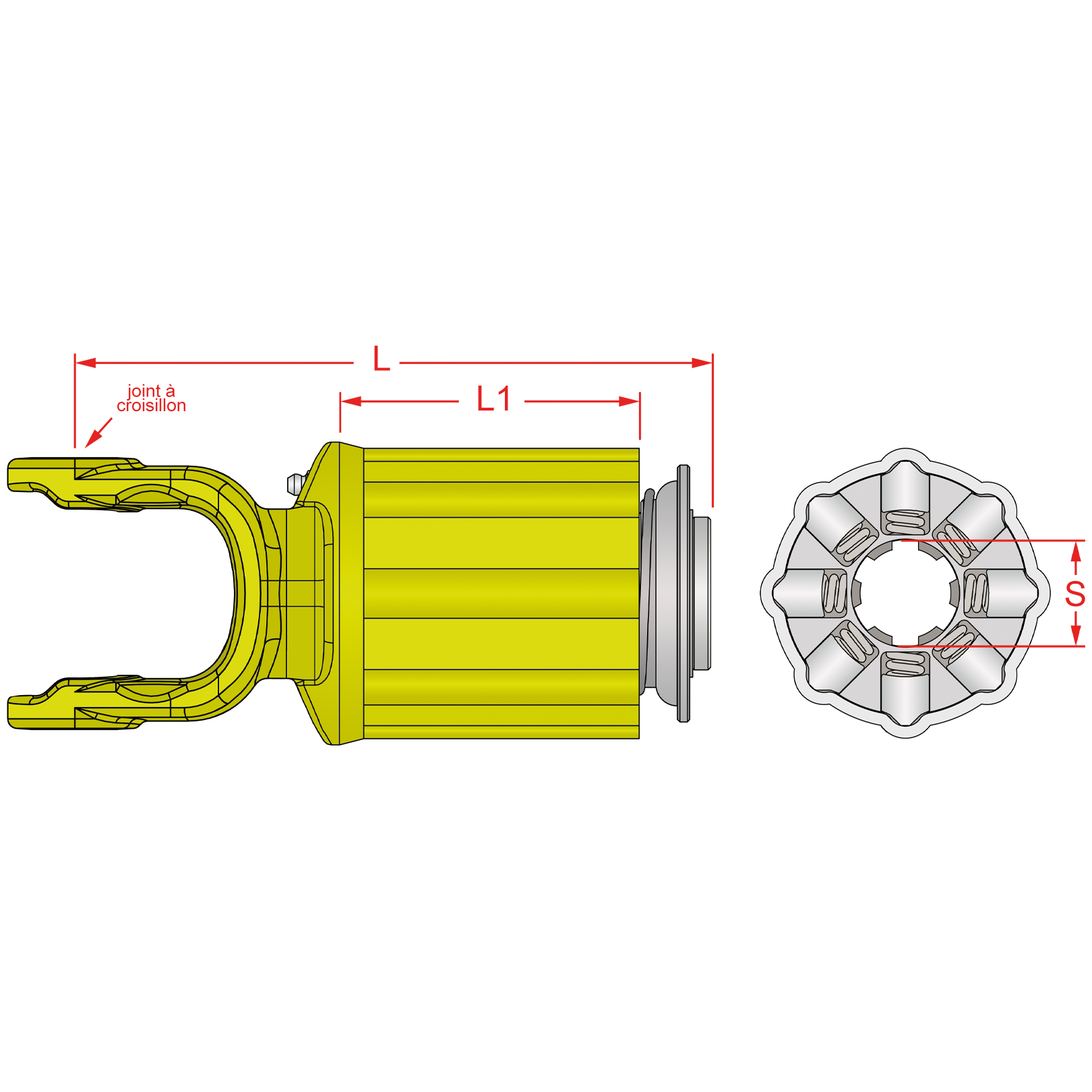 FK Söhnchen* | Limiteur à cames pour cardan agricole 300 Nm FDS100  FKSDriveShaft Limiteur à cames pour cardan agricole 300 Nm FDS100  FKSDriveShaft