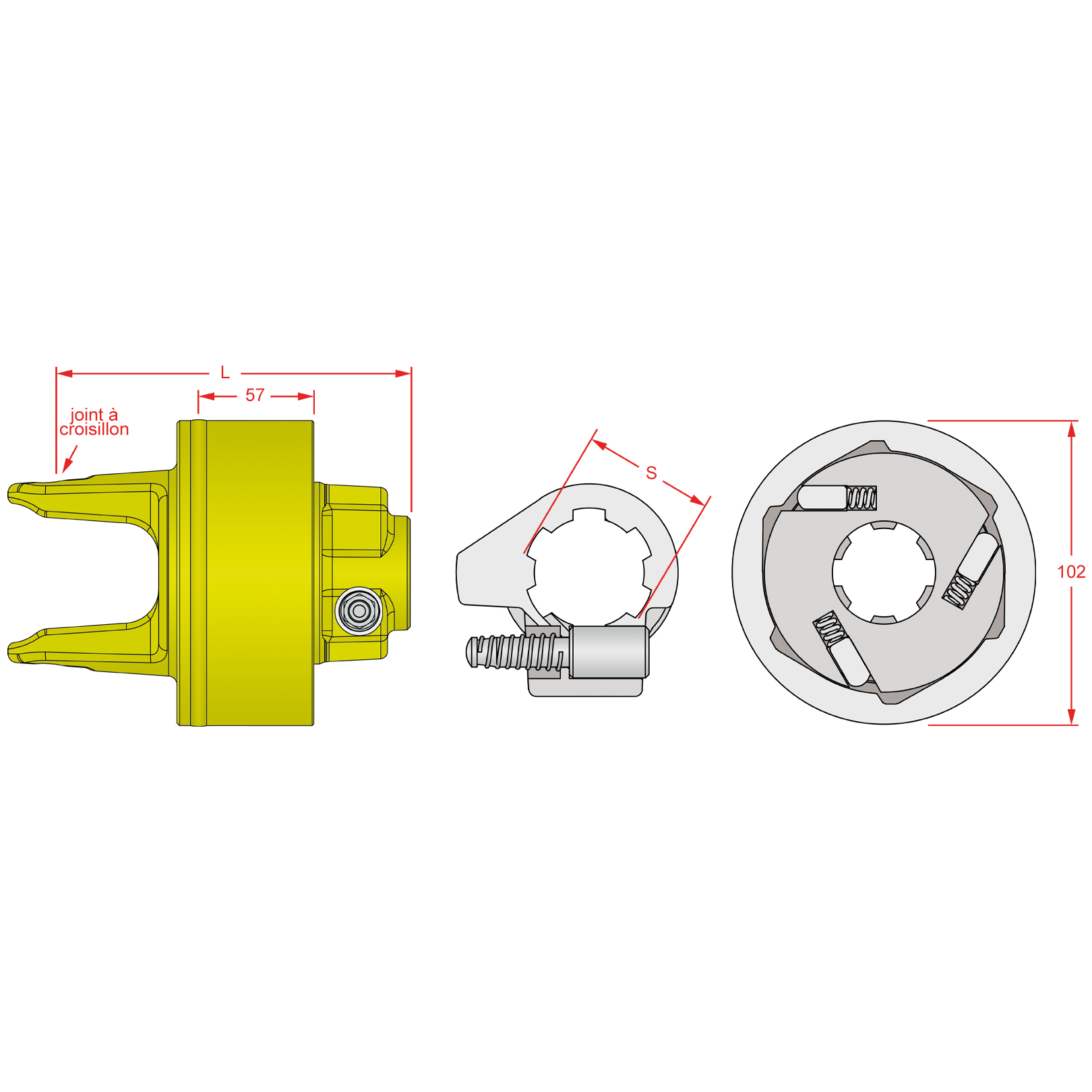 FK Söhnchen* | Roue libre pour cardan agricole 2500 Nm 1 3/8 pouce 6  cannelures rotation droite FDS100 FKSDriveShaft Roue libre pour cardan  agricole 2500 Nm 1 3/8 pouce 6 cannelures rotation droite FDS100  FKSDriveShaft