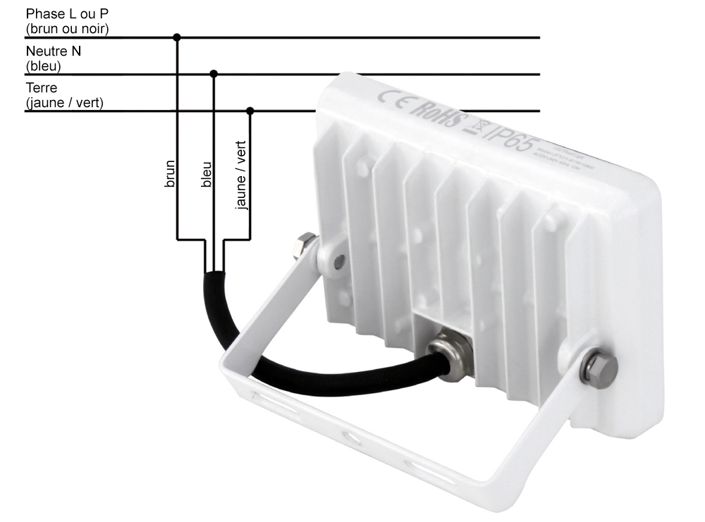 2x Projecteur LED 50W 4.000lm blanc avec détecteur de mouvement intégré AdLuminis 2x Projecteur LED 50W 4.000lm blanc avec détecteur de mouvement intégré AdLuminis